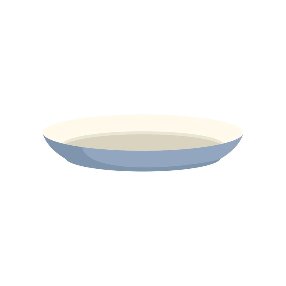 vecteur plat d'icône de plaque de table. assiette à vaisselle