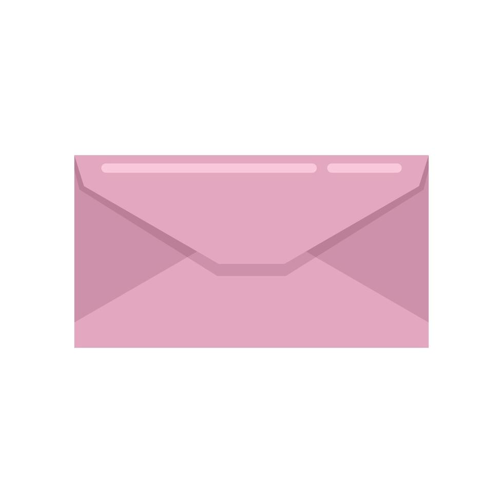 vecteur plat d'icône d'enveloppe de pictogramme. lettre de courrier