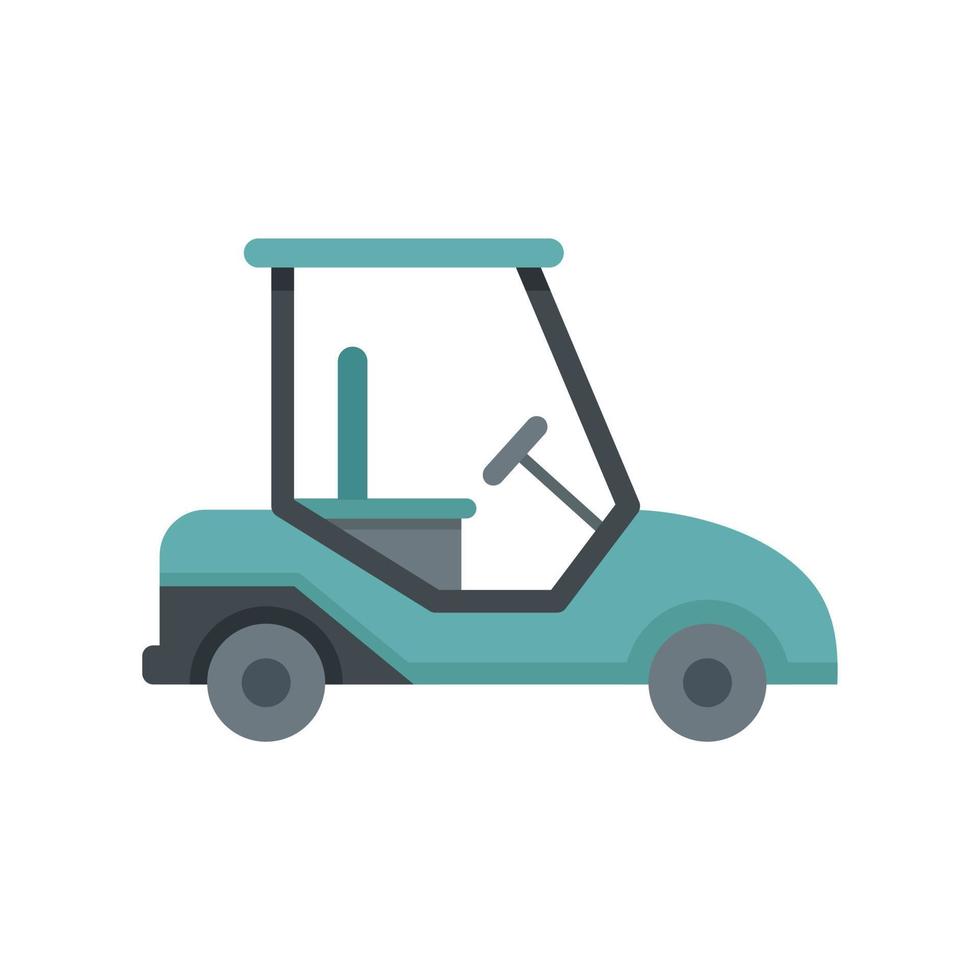 icône de voiturette de golf, style plat vecteur