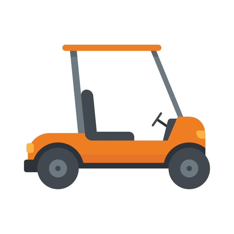 icône de lecteur de voiturette de golf, style plat vecteur