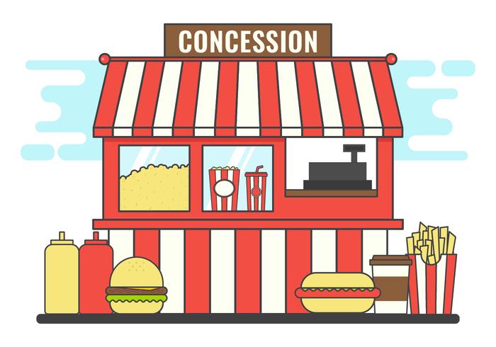 illustration vectorielle de concession stand vecteur