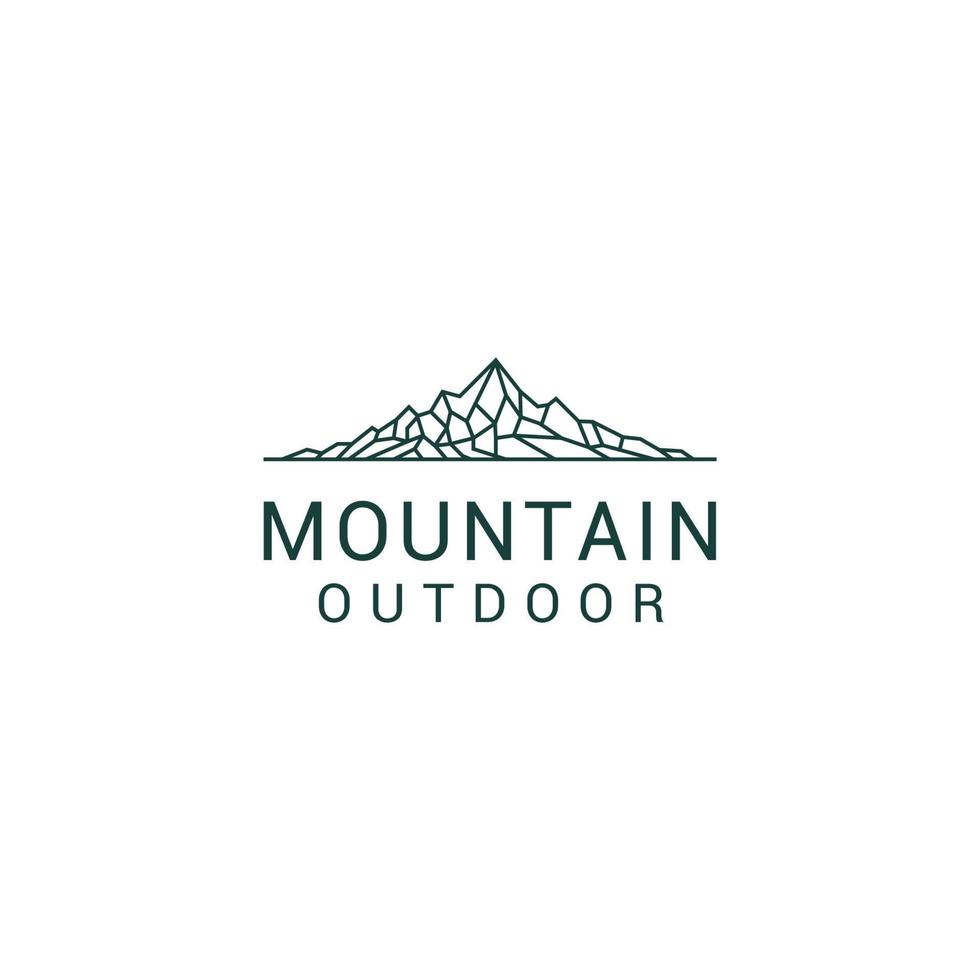 vecteur d'icône de conception de logo de mois de montagne