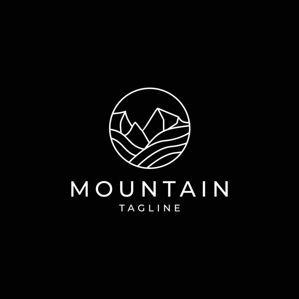 vecteur d'icône de conception de logo de montagne