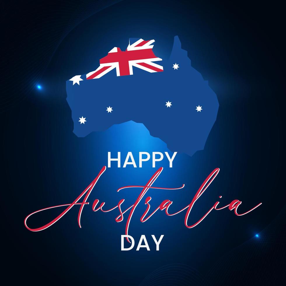 26 janvier bonne fête de l'australie. illustration vectorielle de joyeux jour de l'australie. adapté à la carte de voeux, à l'affiche et à la bannière. vecteur