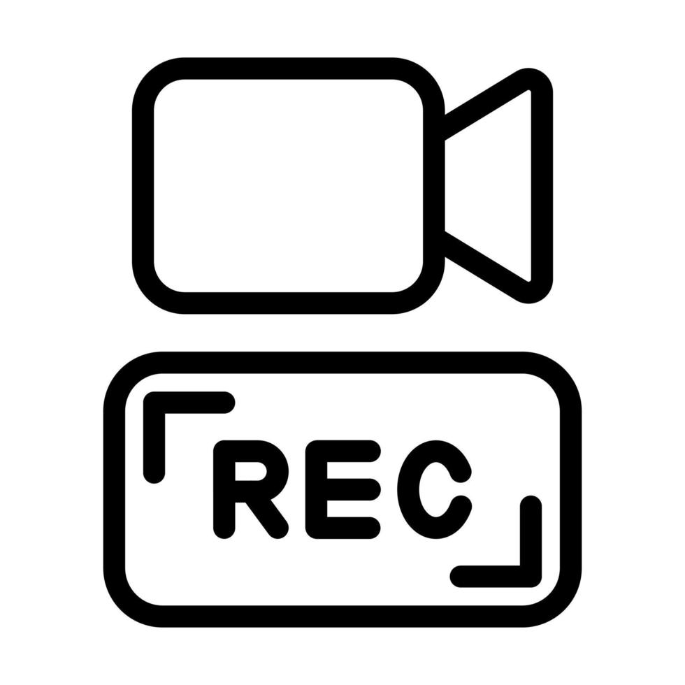 conception d'icône d'enregistrement vidéo vecteur