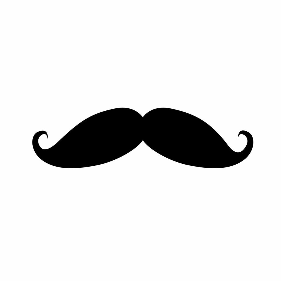 modèle d'icône de moustache. illustration vectorielle stock. vecteur