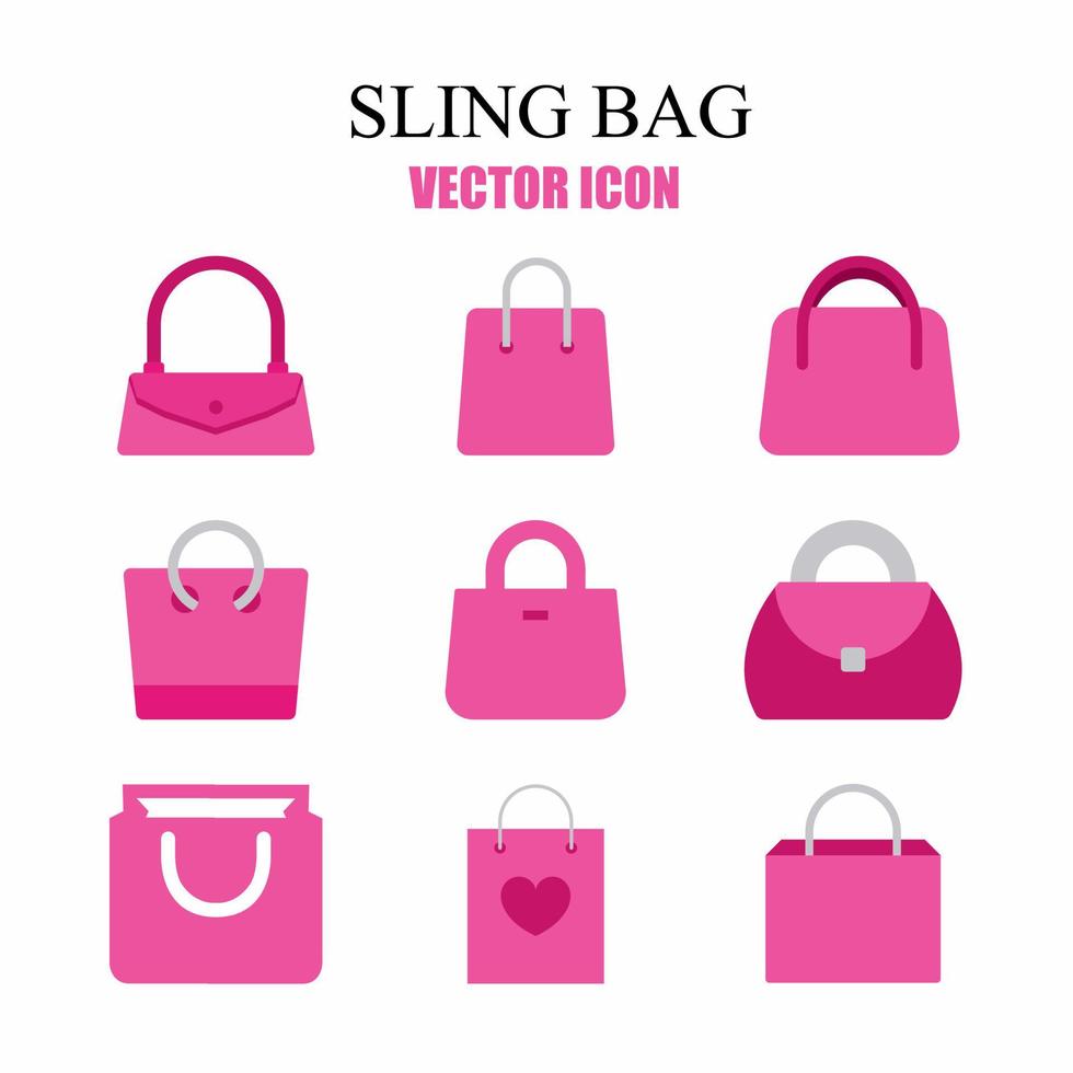 ensemble de modèles d'icônes de sac. illustration vectorielle stock. vecteur