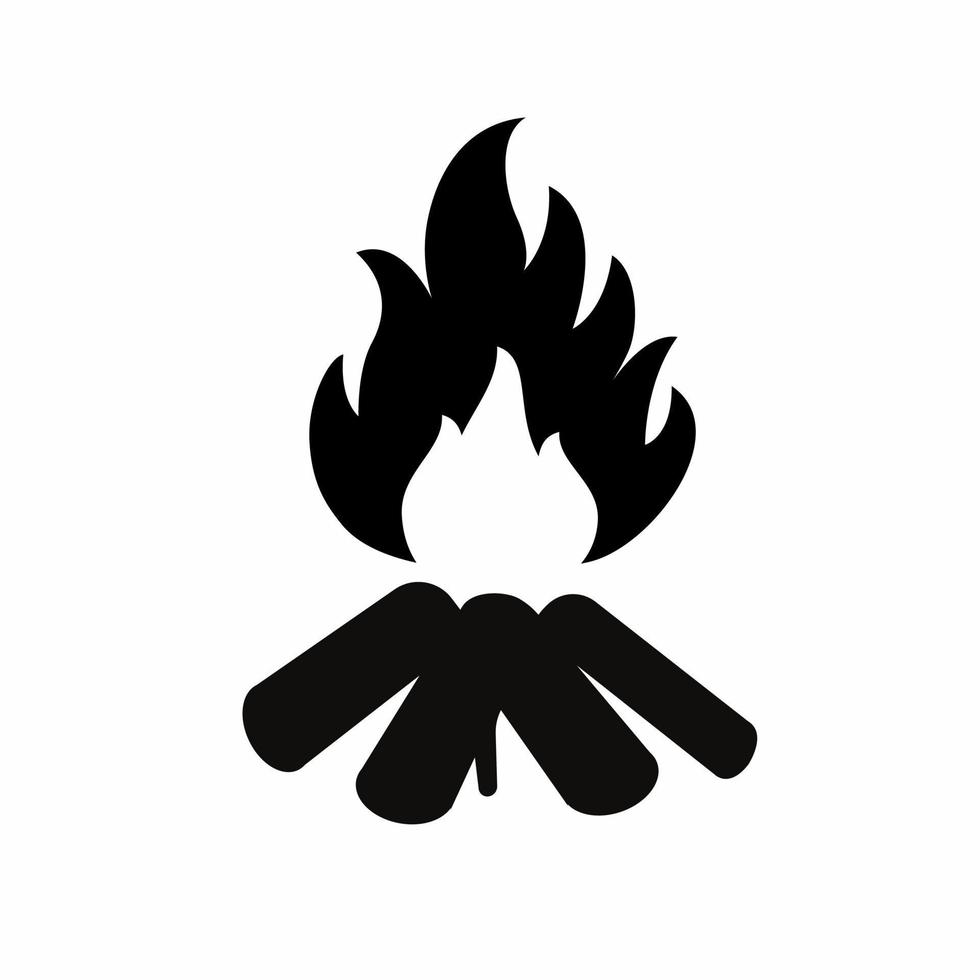 illustration d'icône de feu de joie. vecteur de stock.