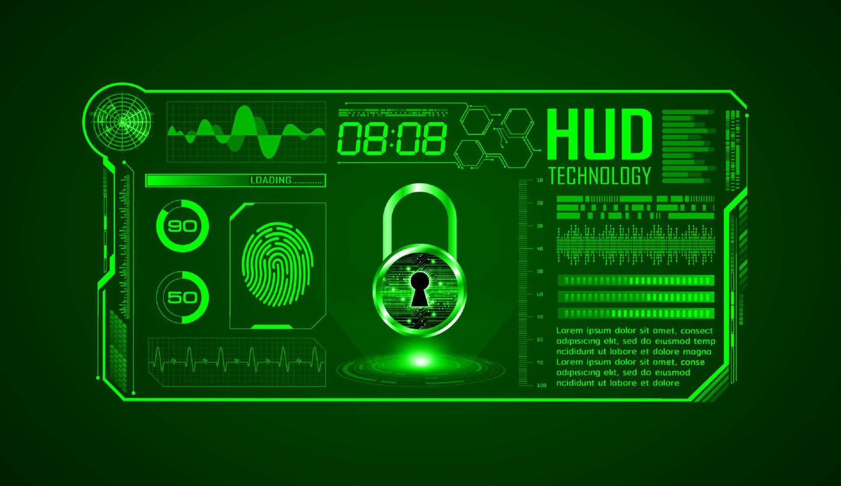 fond décran de technologie hud moderne vecteur