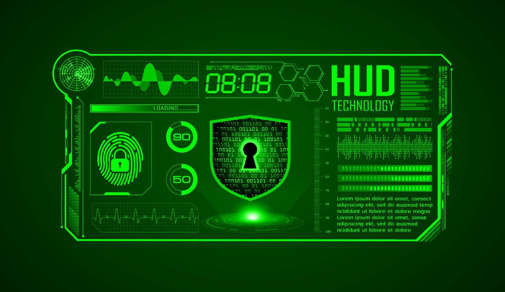 fond décran de technologie hud moderne vecteur