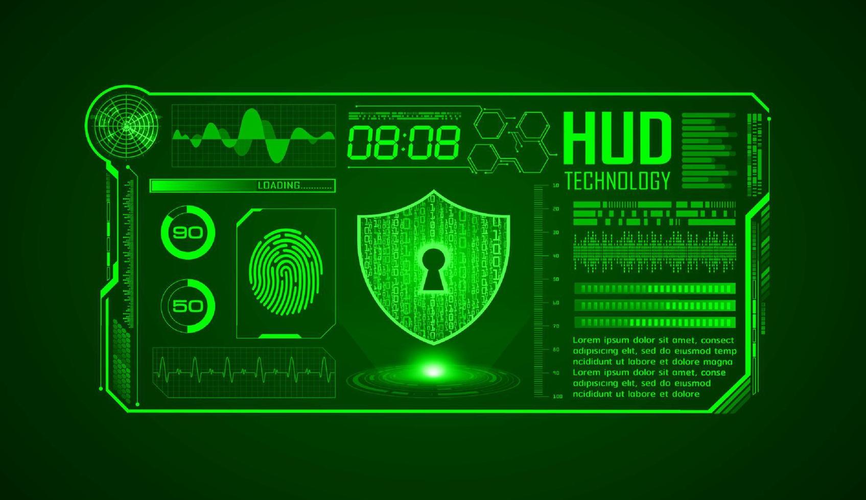 fond décran de technologie hud moderne vecteur