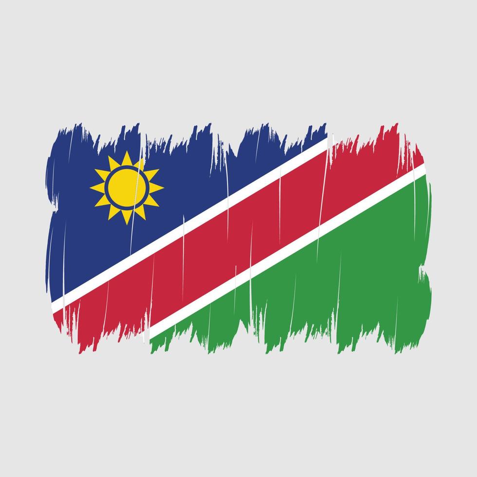 brosse drapeau namibie vecteur