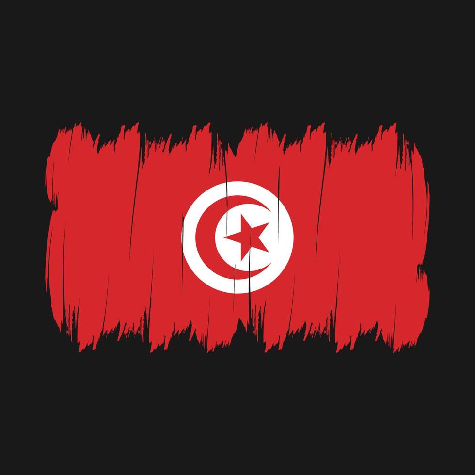 brosse drapeau tunisie vecteur
