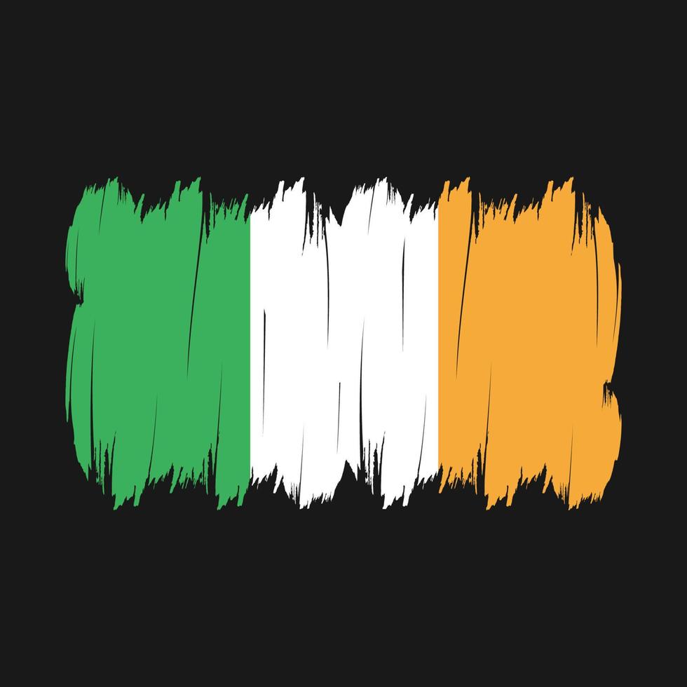 brosse drapeau irlande vecteur