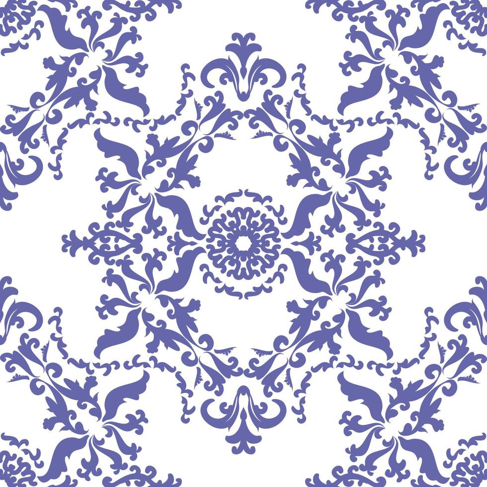 ornement sans couture vintage dans un style oriental. modèle vectoriel vintage classique. violet et blanc. ornement sans couture pour tissu, papier peint, carrelage ou emballage.