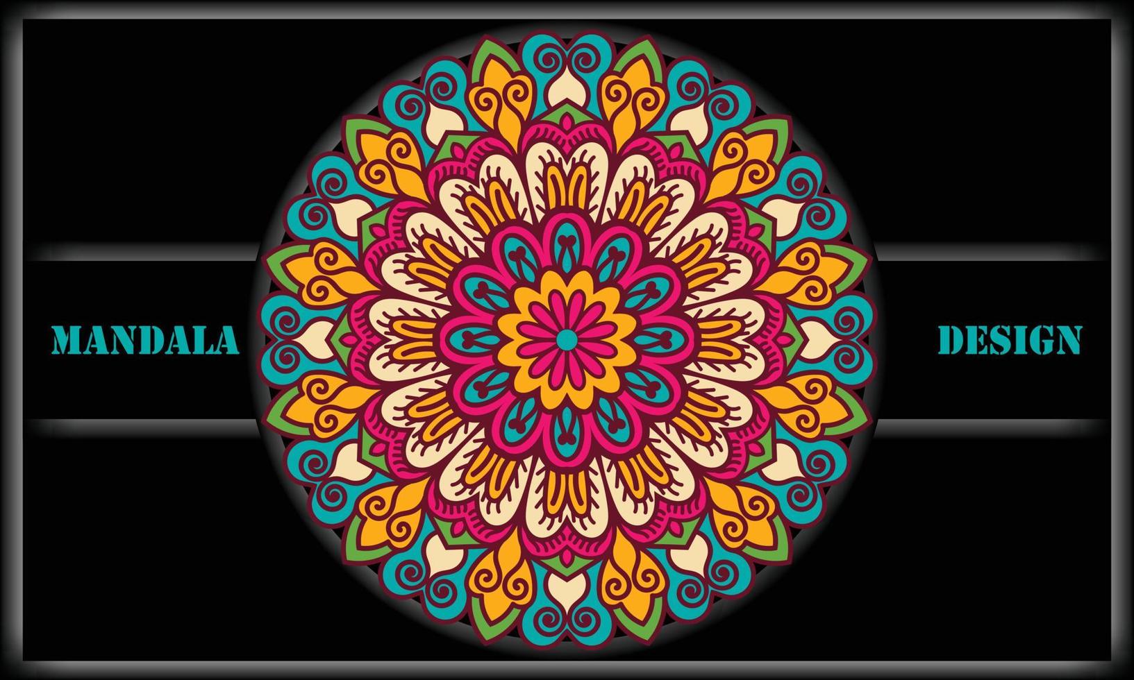 conception de mandala coloré. conception de fond abstrait. conception ornementale de mandala. vecteur
