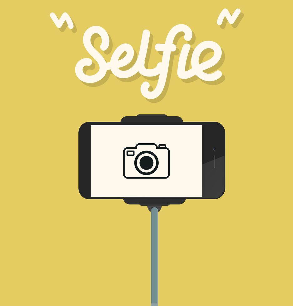 appareil photo smartphone prenant un selfie vecteur