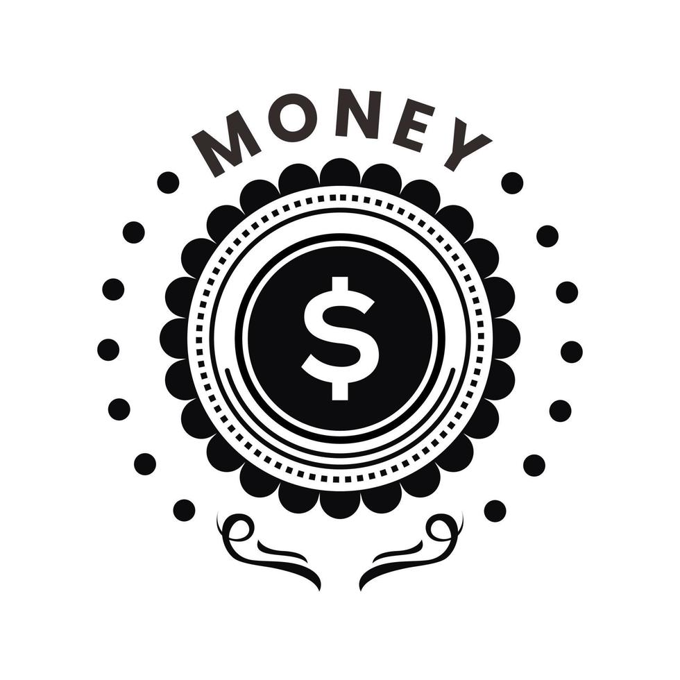vecteur de conception de logo d'argent