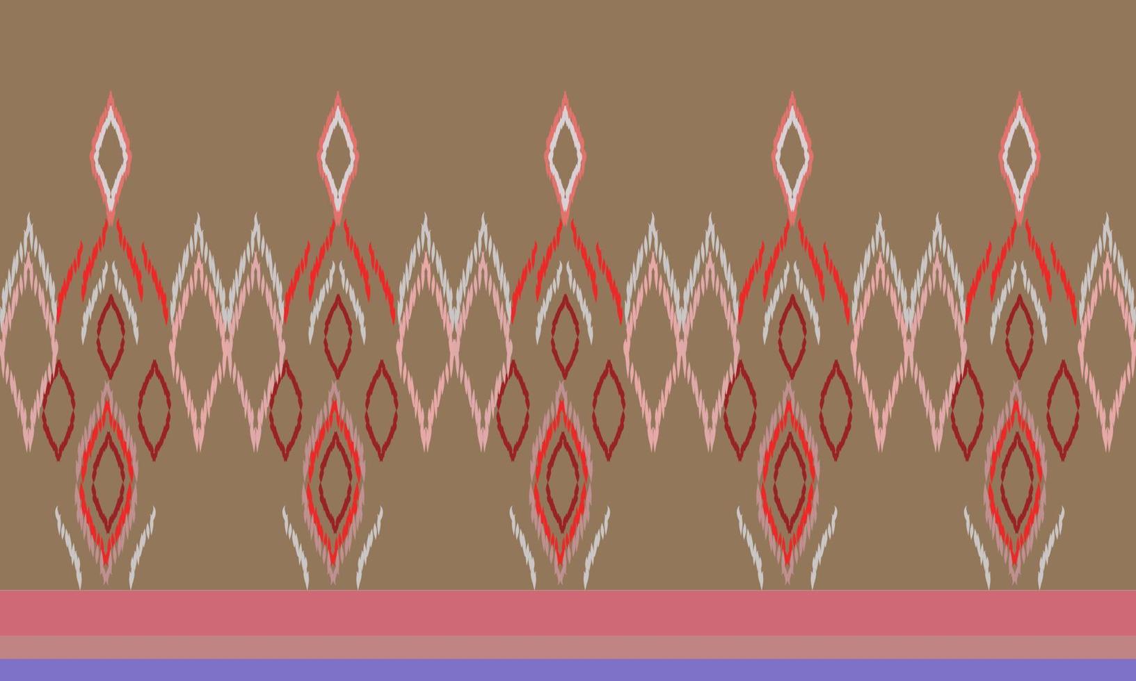 conception abstraite de motifs géométriques ethniques pour le fond ou le papier peint, ornement de folklore géométrique ikat. texture ethnique tribale. motif rayé sans couture dans le style aztèque. figure broderie tribale vecteur