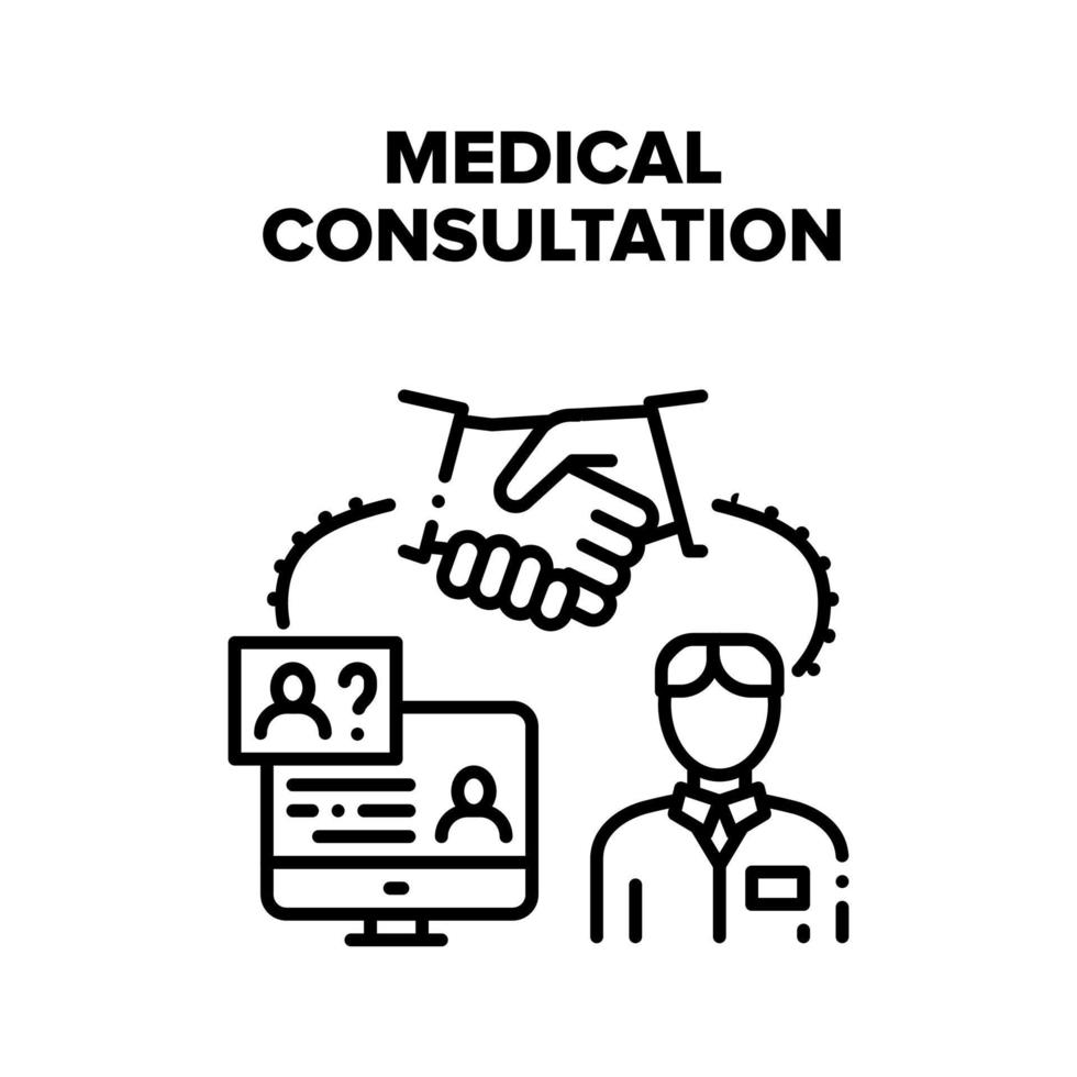 consultation médicale conseiller concept de vecteur