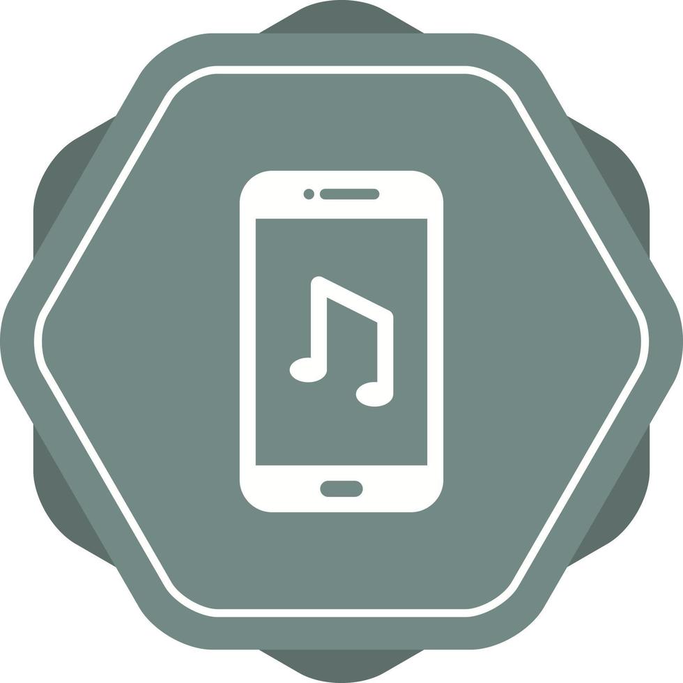 icône de glyphe de vecteur d'application de musique unique