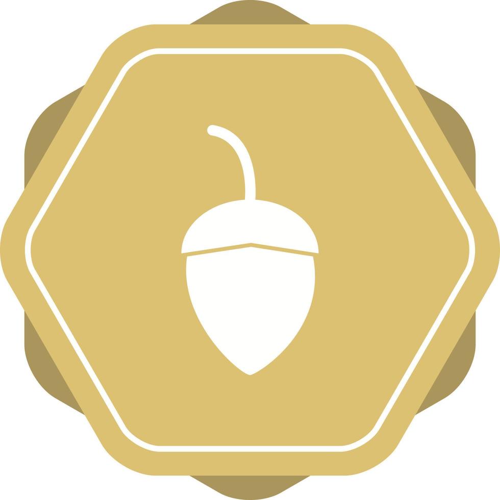 icône de glyphe de vecteur de gland unique