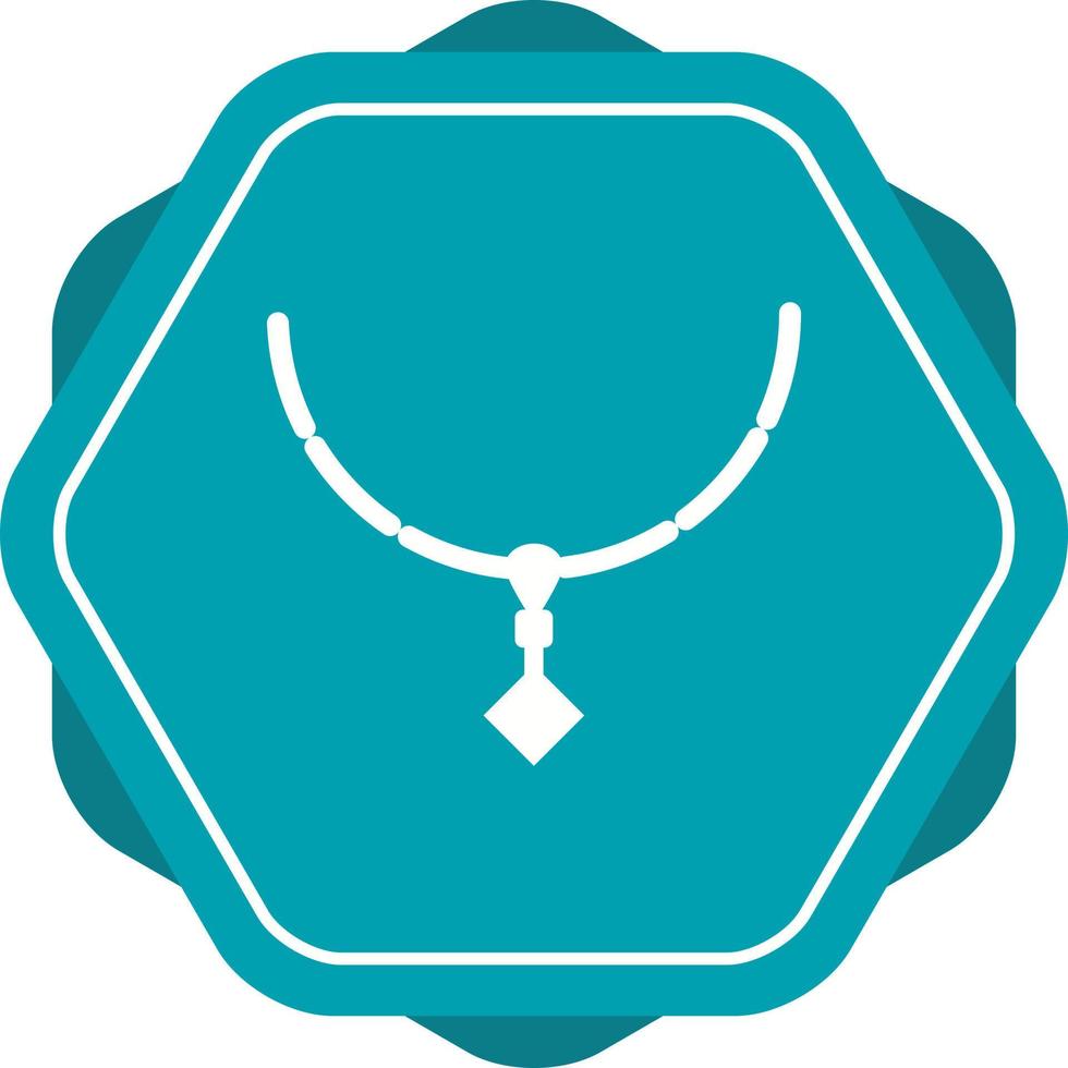 icône de glyphe de vecteur de collier unique