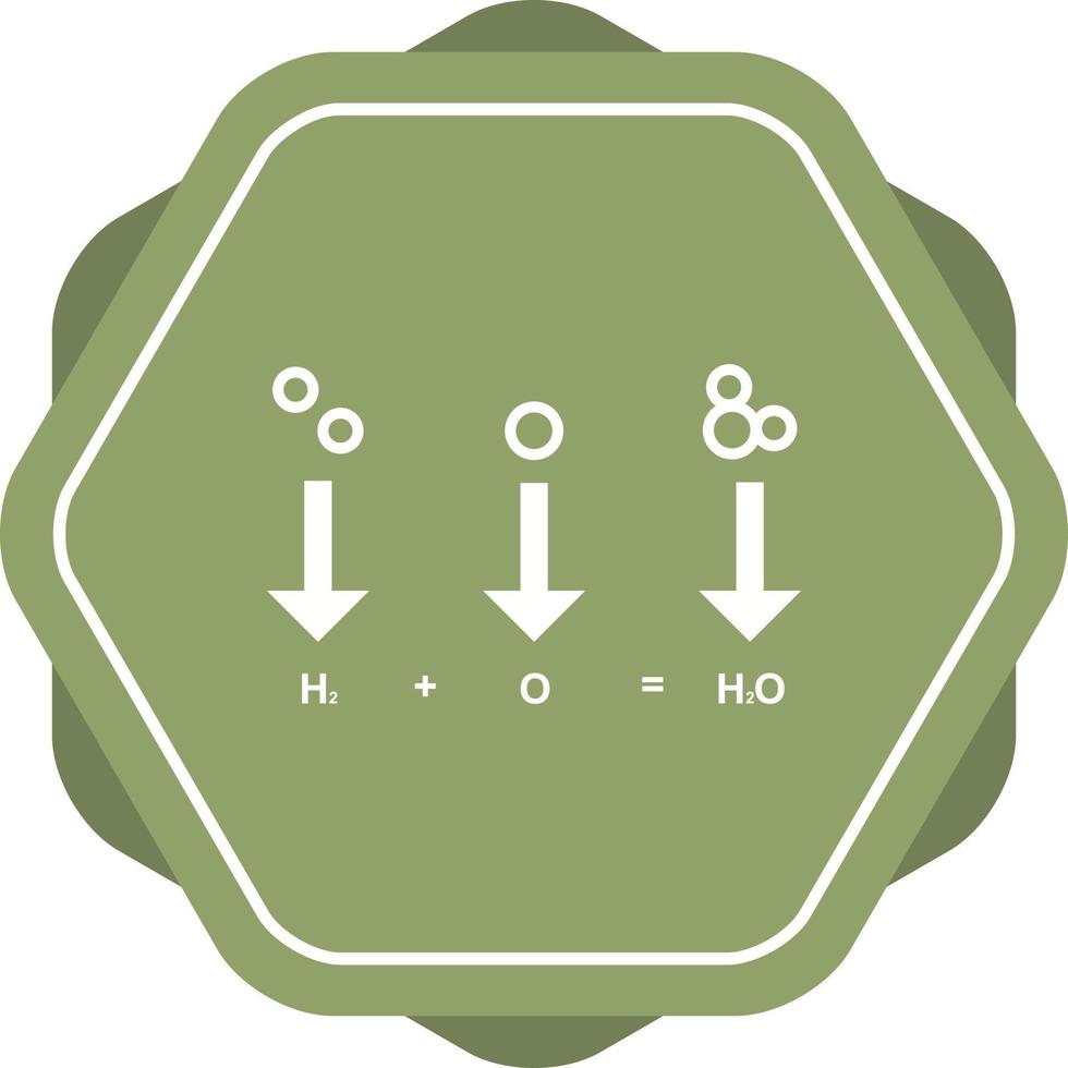 icône de glyphe de vecteur de formule chimique unique