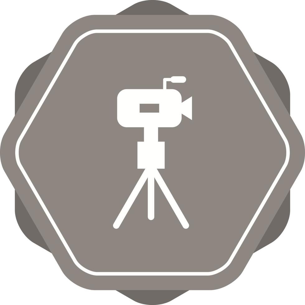 caméra unique sur l'icône de glyphe de vecteur de support