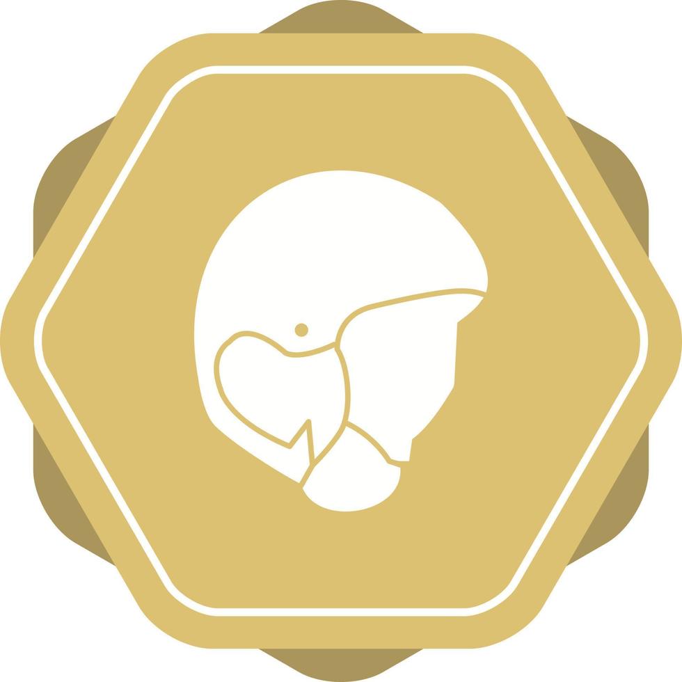 icône de glyphe de vecteur de casque unique