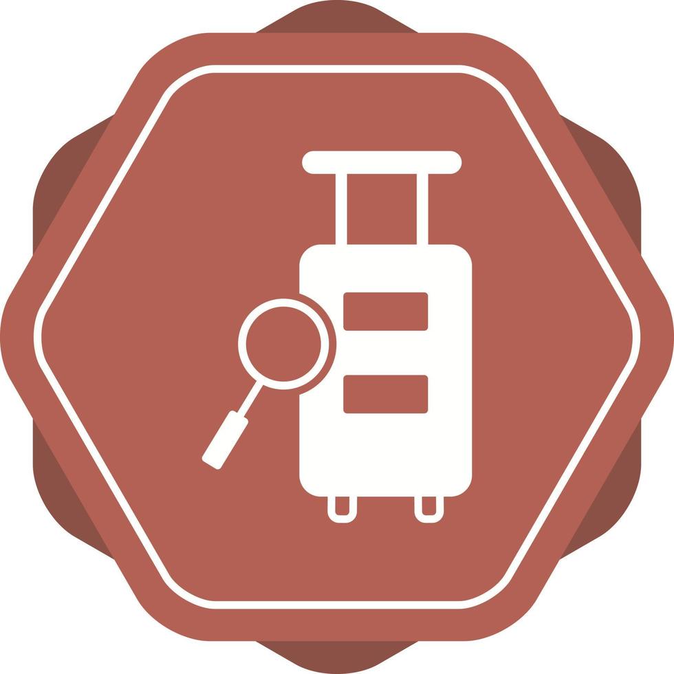 icône de vecteur d'inspection des bagages