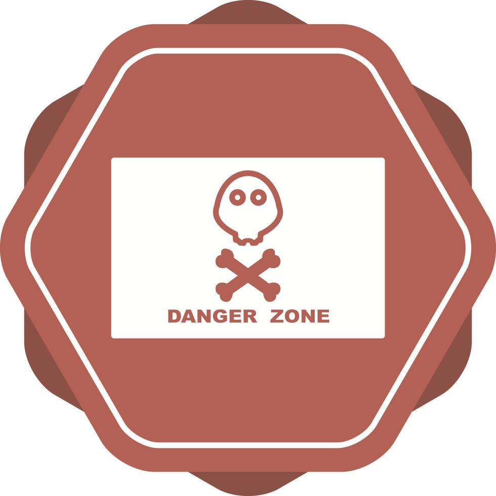 icône de vecteur de zone de danger