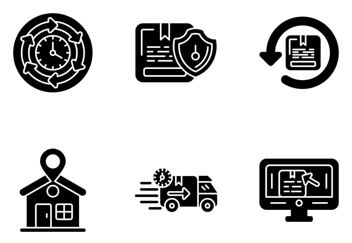 jeu d'icônes vectorielles de livraison logistique vecteur