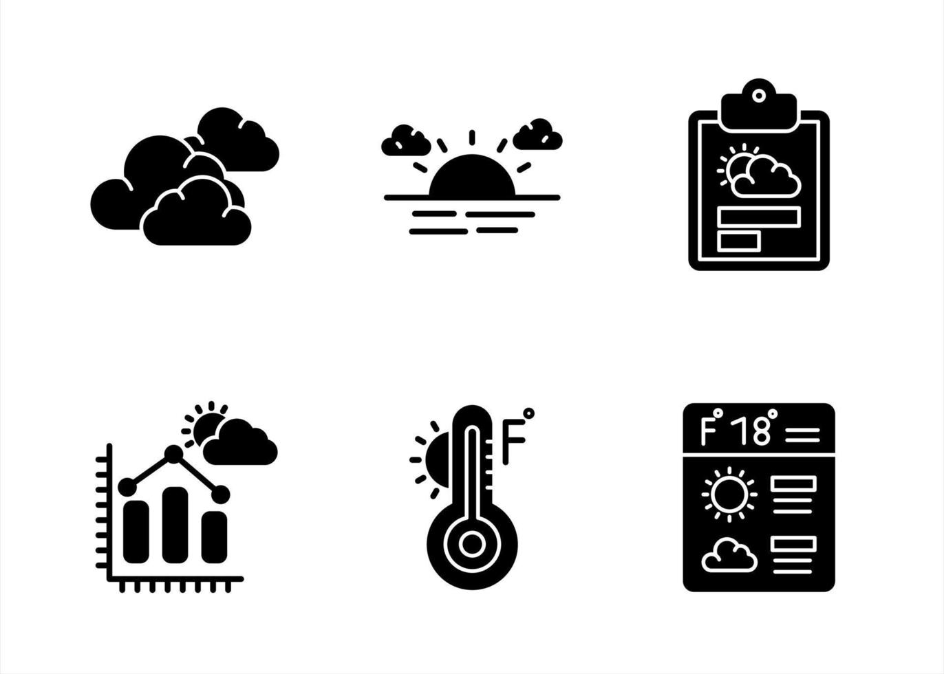 jeu d'icônes vectorielles de glyphe unique vecteur