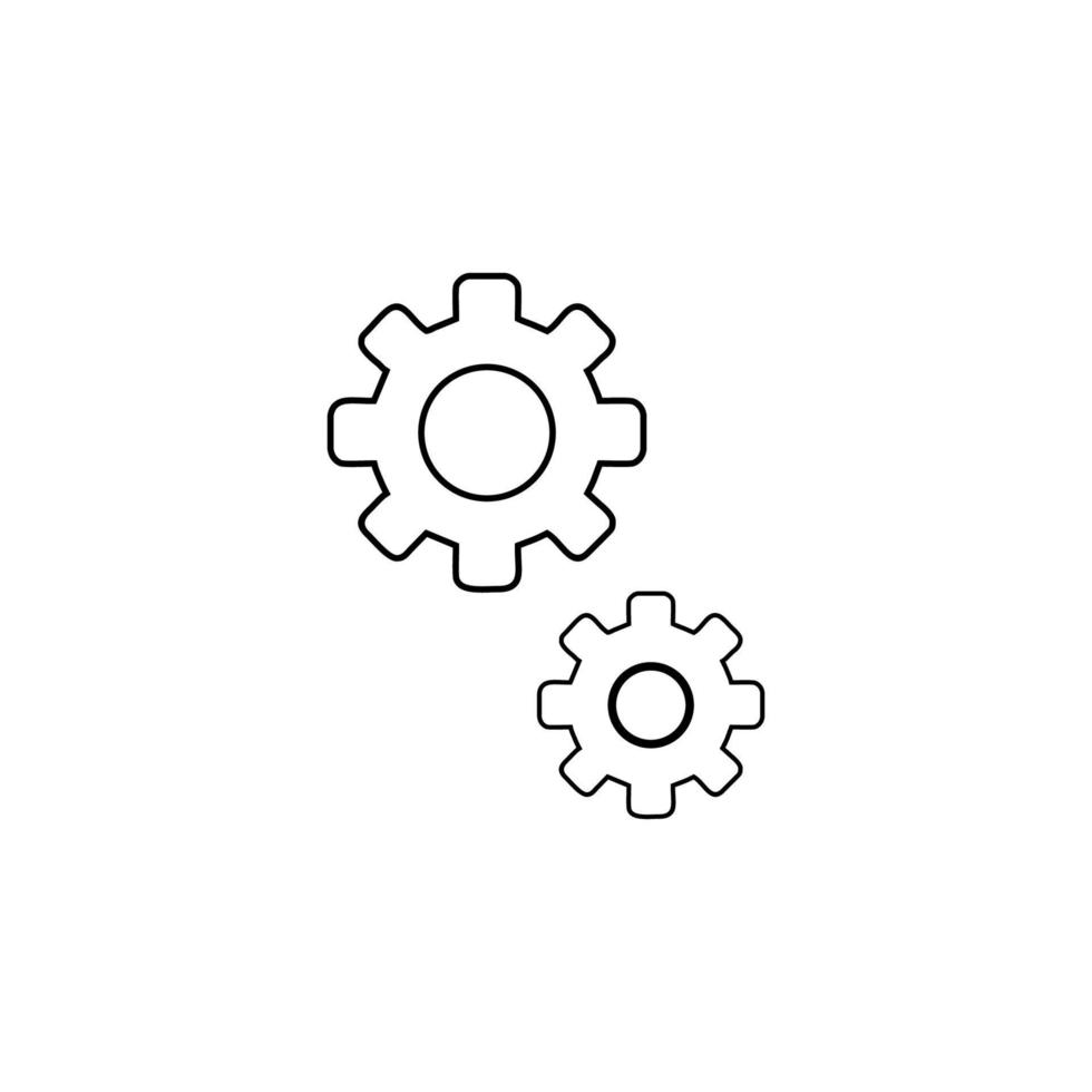 illustration d'engrenage pour logo ou icône vecteur
