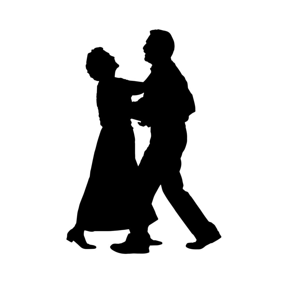 silhouettes vectorielles de couples. forme de couple debout. couleur noire sur fond blanc isolé. illustration graphique. vecteur