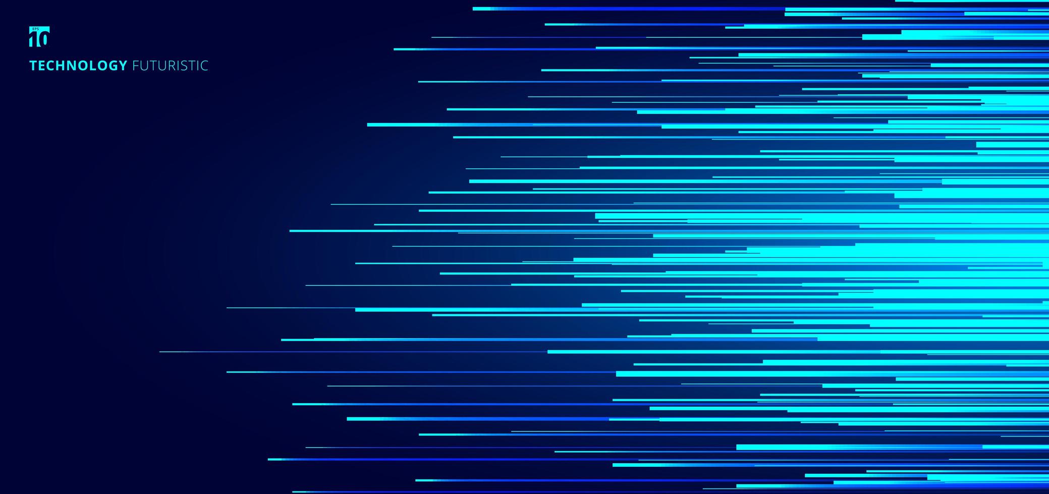 motif abstrait de lignes horizontales bleues brillantes vecteur