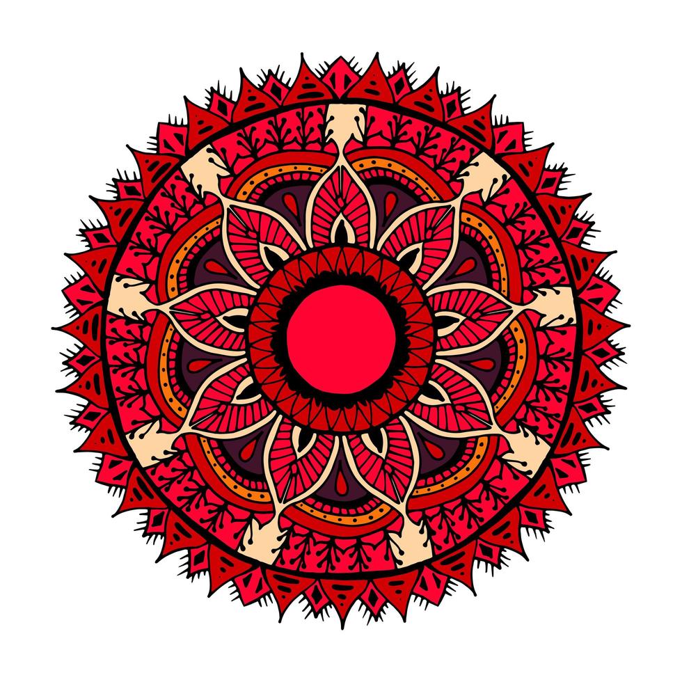 mandala de fleurs pour cartes, gravures et livres à colorier vecteur