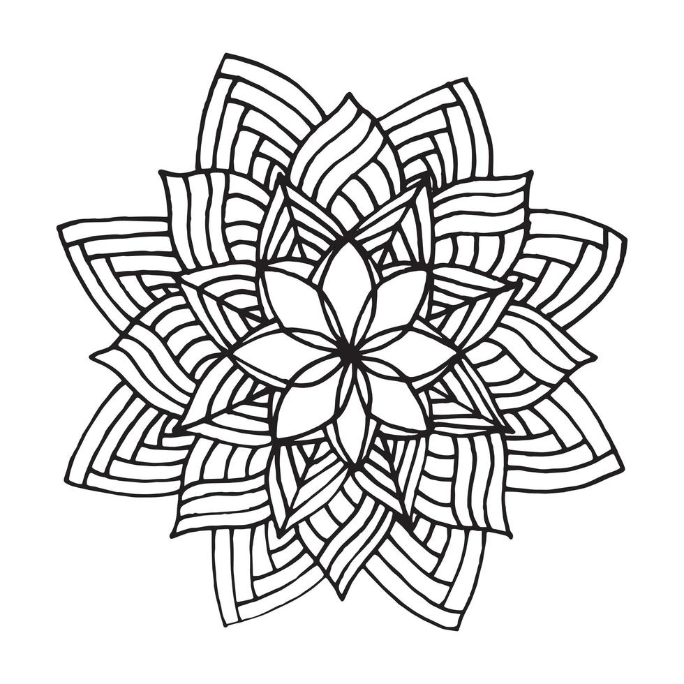 mandala zentangle pour cahier de coloriage vecteur