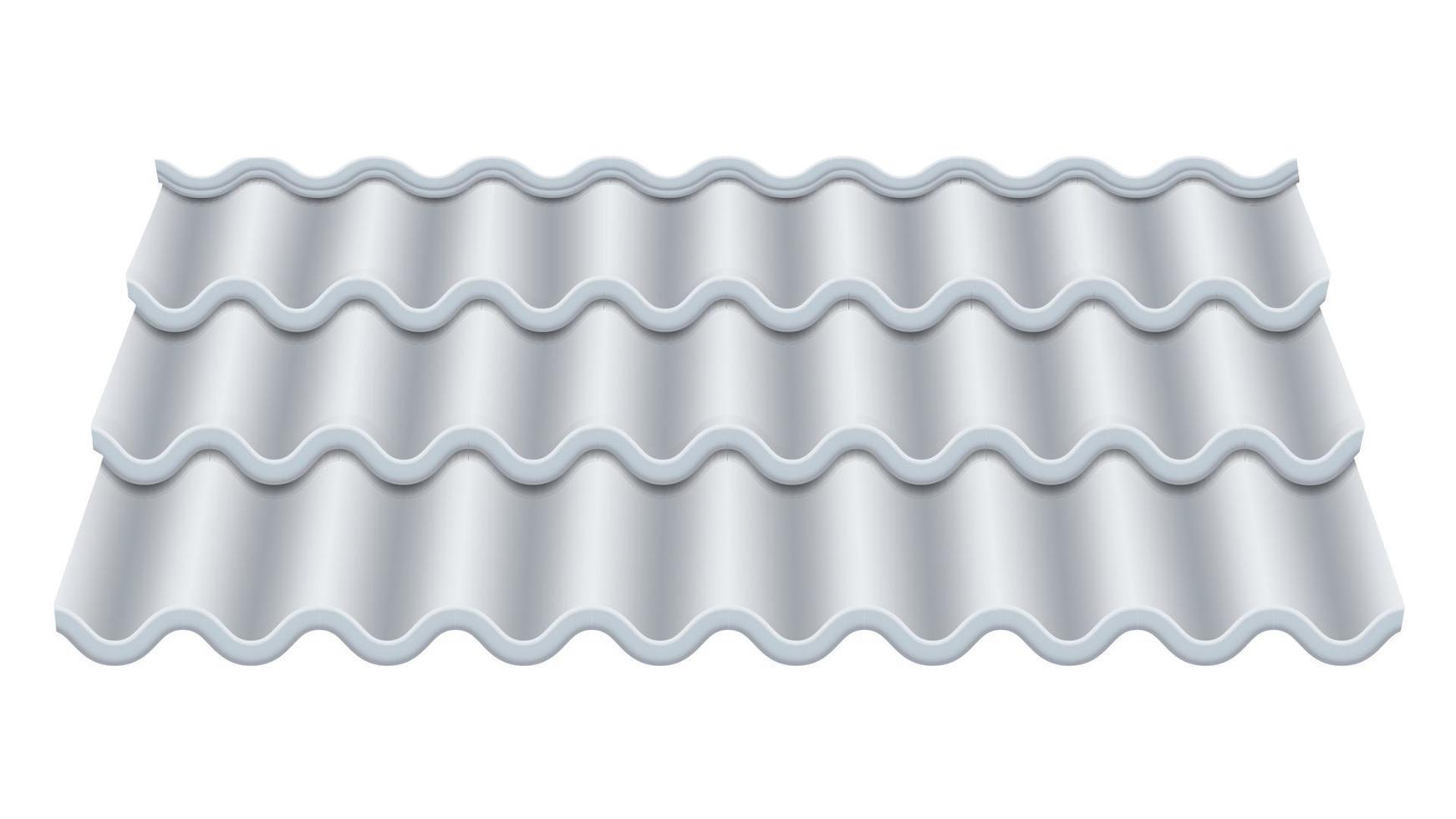 vecteur de tuiles ondulées grises. revêtement en céramique classique. fragment d'illustration de toit.