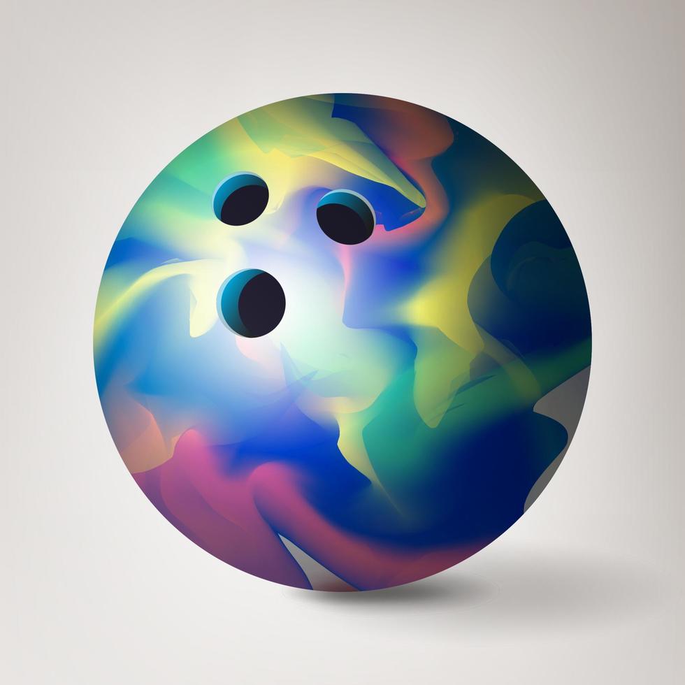 vecteur de boule de bowling. illustration réaliste 3d. brillant, brillant et propre