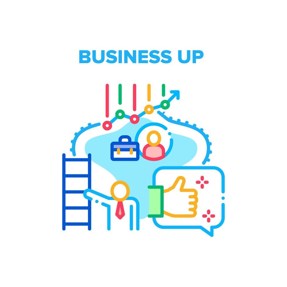 business up illustration de couleur de concept de vecteur