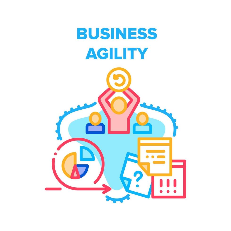 illustration de couleur de concept de vecteur d'agilité d'entreprise