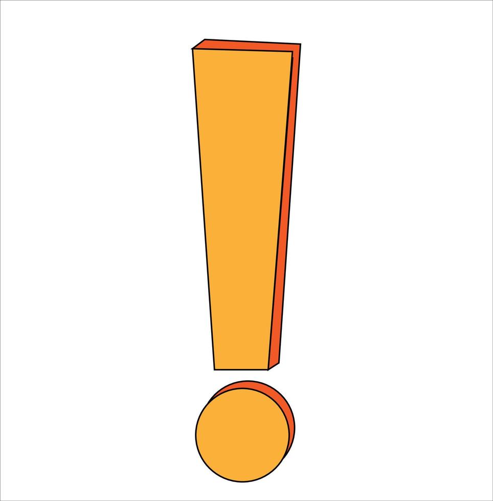 illustration vectorielle de point d'exclamation vecteur