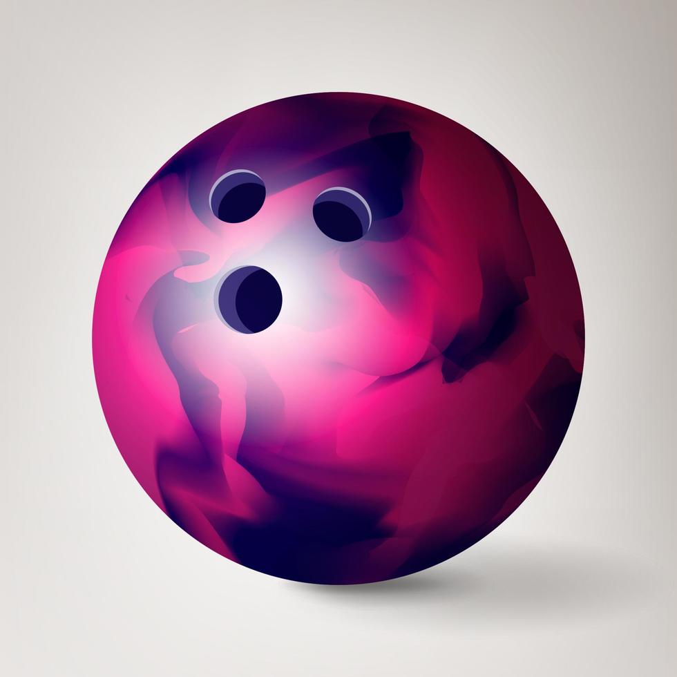 vecteur de boule de bowling. illustration réaliste 3d. brillant et propre