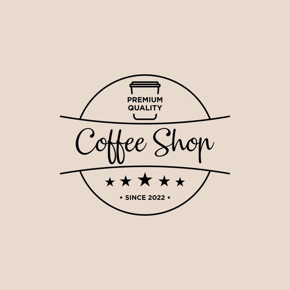 vecteur de logo vintage de café, identité de marque de café, inspiration de logo de café