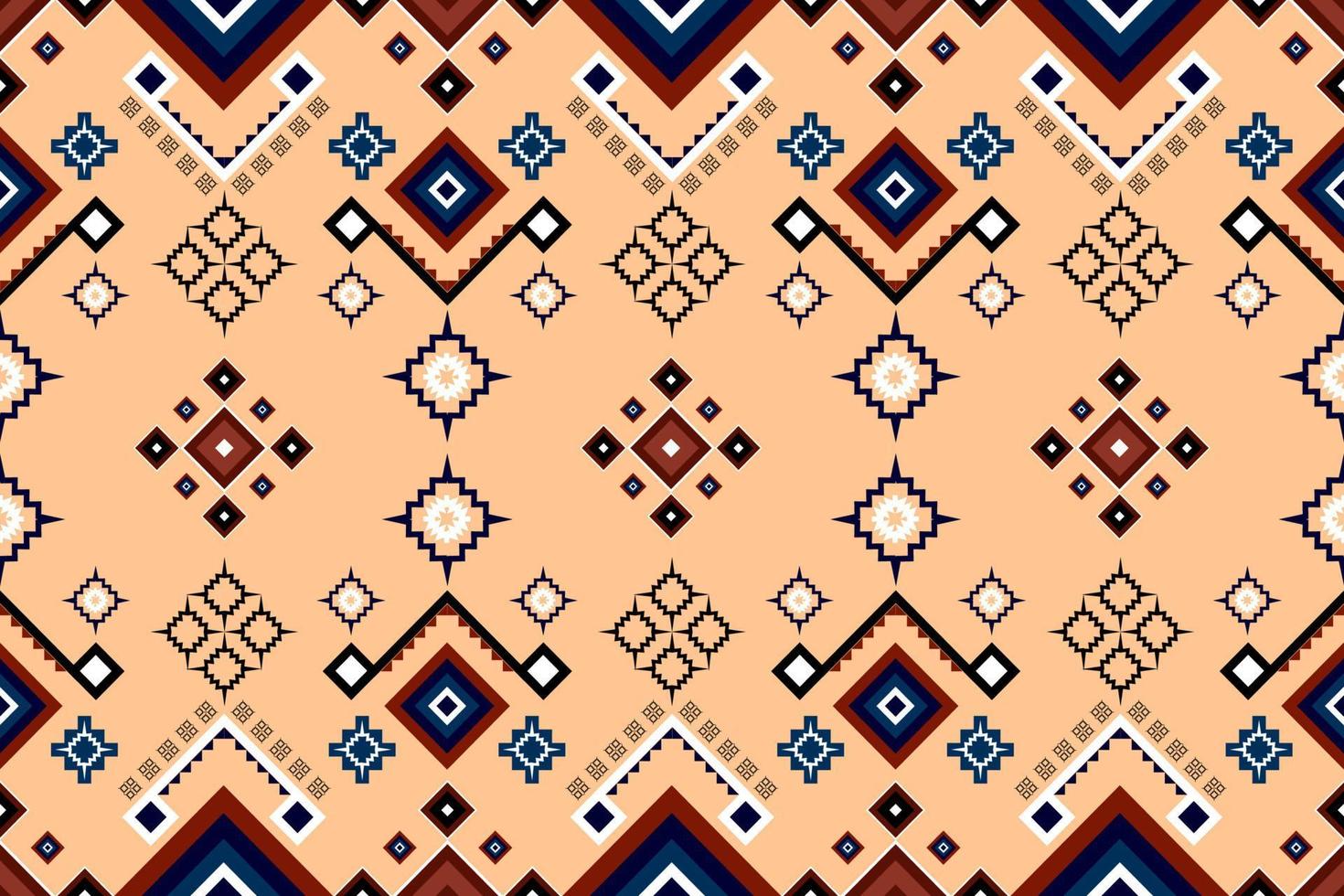 motif traditionnel géométrique ethnique oriental harmonieux pour le fond, tapis, papier peint, vêtements, emballage, batik, tissu, image vectorielle, illustration, style de broderie. vecteur