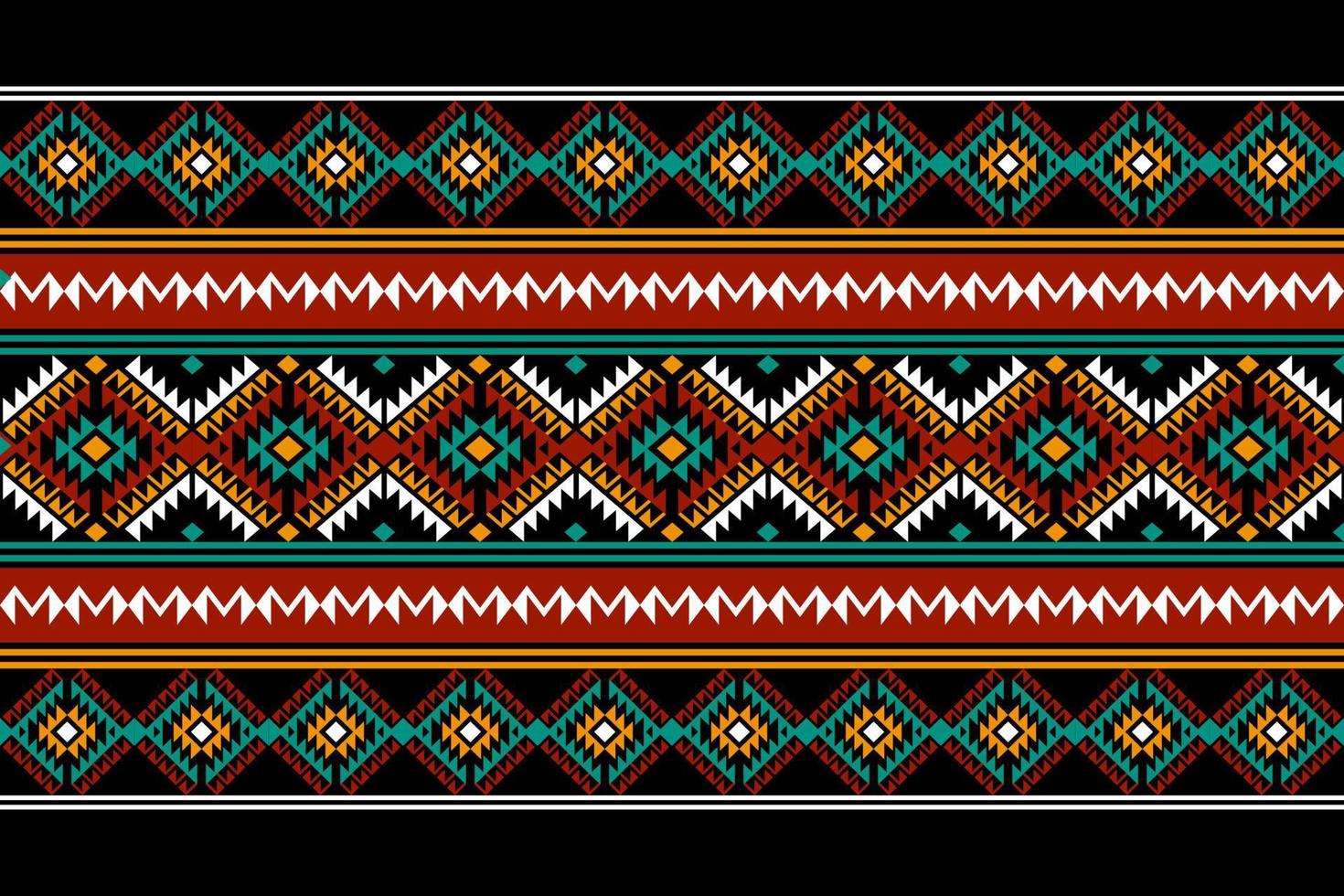 motif traditionnel géométrique ethnique oriental harmonieux pour le fond, tapis, papier peint, vêtements, emballage, batik, tissu, image vectorielle, illustration, style de broderie. vecteur