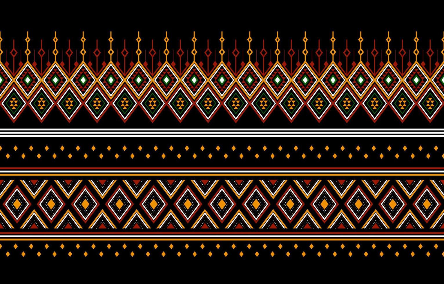 motif traditionnel géométrique ethnique oriental harmonieux pour le fond, tapis, papier peint, vêtements, emballage, batik, tissu, image vectorielle, illustration, style de broderie. vecteur