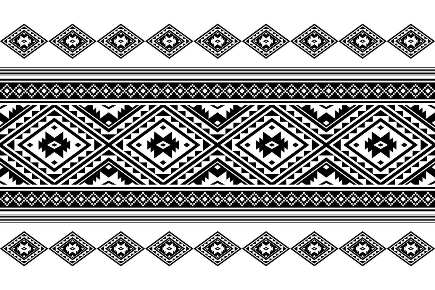 motif traditionnel géométrique ethnique oriental harmonieux pour le fond, tapis, papier peint, vêtements, emballage, batik, tissu, image vectorielle, illustration, style de broderie. vecteur